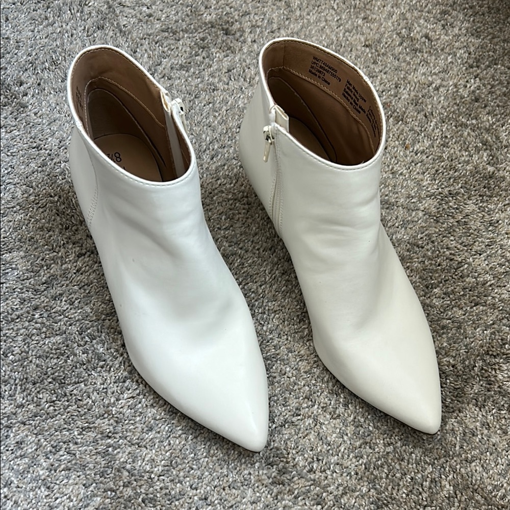 Women's White Ankle Boots